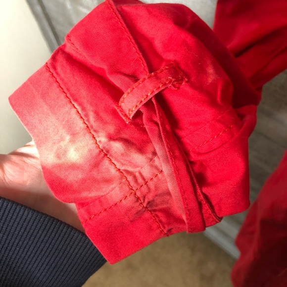 Michael Kors red lightweight spring peacoat trench coat - Picture 3 of 7